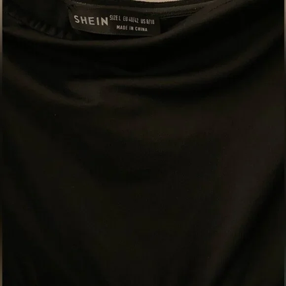 LAST CHANCE! EUC SHEIN Strapless Tropical High Low Dress Size Large - Picture 2 of 5